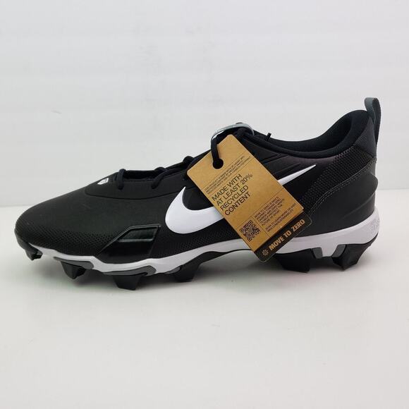 Nike Force Trout 9 Keystone Mens Size 16 Black White Baseball Cleats FB9728-001